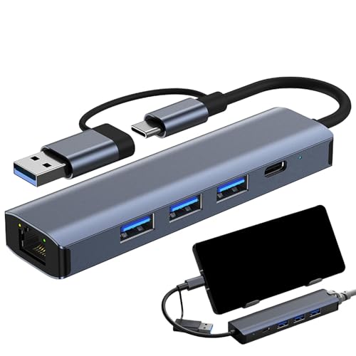 Ethernet-Adapter, USB 3.0, Laptop-Ethernet-Adapter | Multifunktionales tragbares Kabel | Tragbares USB-Hub mit Adapateu Ethernet-Adapter, USB 3.0, Laptop-Ethernet-Adapter | Multifunktionales tragbares Kabel | Tragbares USB-Hub mit Adapateu von Vibhgtf