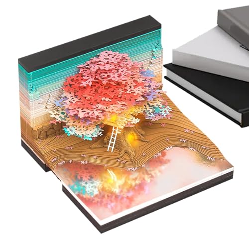 Kalender 2025 mit Notizblock - Time Piece Kalender 2025 | Bunter Schreibtischkalender 2025, Kunstkalender, Notizblock - Planungskalender Schreibtischkalender von Vibhgtf