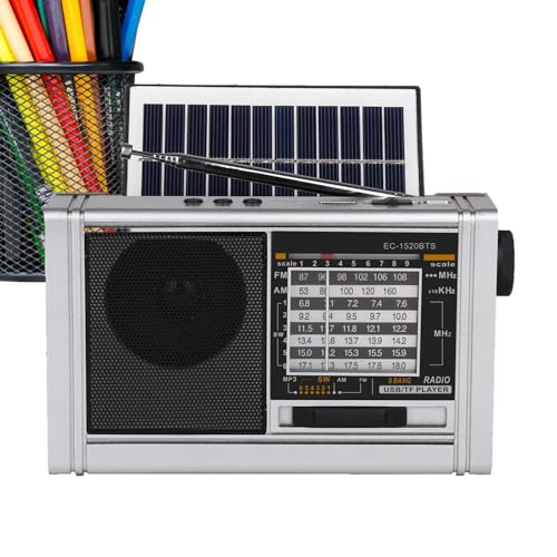 Solarbetriebenes Radio, leistungsstark, tragbar, wiederaufladbar, mit Multiband-Lautsprecher für Schule, Arbeit, Fitnessstudio, Entspannung, Reisen, , Zuhause und draußen für Frauen Solarbetriebenes Radio, leistungsstark, tragbar, wiederaufladbar, mit Multiband-Lautsprecher für Schule, Arbeit, Fitnessstudio, Entspannung, Reisen, , Zuhause und draußen für Frauen von Vibhgtf