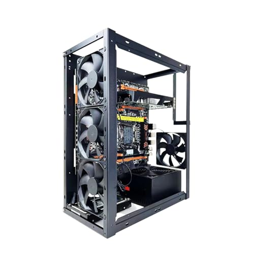 Stapelbares offenes Chassis-Rack, Aluminium-Lüfter-Stützregal, Computer-Motherboard-Gehäuse-Rack, stapelbares Gehäuse-Rack Stapelbares offenes Chassis-Rack, Aluminium-Lüfter-Stützregal, Computer-Motherboard-Gehäuse-Rack, stapelbares Gehäuse-Rack von Vibhgtf