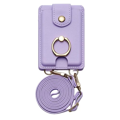 Vibhgtf Mobiltelefonkartenhalter, Kartenhalter für Telefonkoffer, Kreditkartentasche, Selbstklebende Mobiltelefontasche, Brieftasche, Telefonkoffer im PU-Lederkartenhalter mit Ringgriff Vibhgtf Mobiltelefonkartenhalter, Kartenhalter für Telefonkoffer, Kreditkartentasche, Selbstklebende Mobiltelefontasche, Brieftasche, Telefonkoffer im PU-Lederkartenhalter mit Ringgriff von Vibhgtf