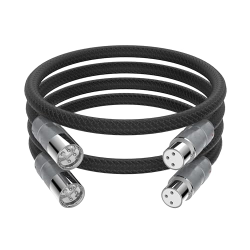 Viborg High End 3-Pin Mikrofonkabel 1,5m OFC XLR Audio Cable XLR Stecker Auf XLR Busche For Cd, Power Amplifier, Monitorlautsprecher, Kopfhörer Verstärker von Viborg