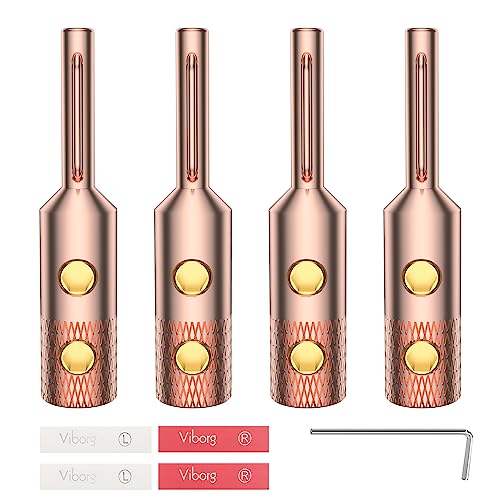 Viborg VB401 Lautsprecher Bananenstecker Reines Kupfer High End Bananenstecker Für Lautsprecherkabel (VB401) von Viborg
