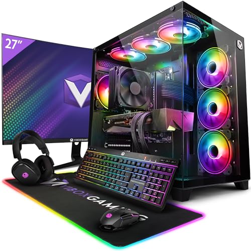 Vibox VIII-50 Gaming PC - 27" Monitor-Paket - Intel i9 11900KF Prozessor - RTX 4060 Ti OC 8GB Grafikkarte - 32GB RAM - 1TB NVMe M.2 SSD - 850W PSU - Windows 11 - WiFi von Vibox