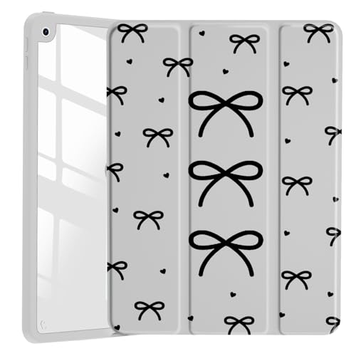 Ästhetische Schutzhülle für iPad (A16) 11. Generation 2025, 11 Zoll / 10. Generation 2022, 27,7 cm (11 Zoll), schöne mädchenhafte Schleife, transparent, Acryl, harte Rückseite, Hybrid-Hülle, mit von VibrantFruitique
