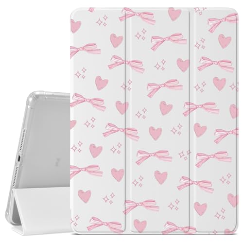 Schutzhülle für iPad Pro 27,9 cm (11 Zoll) (M4) 2024 5. Generation, Mädchen-Schutzhülle, Stifthalter, transparente weiche TPU-Rückseite und dreifach gefaltete Smart-Tablet-Hülle, Weiß (Modellnummer von VibrantFruitique