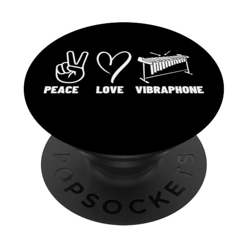 Peace Love Vibraphone Herren Damen Vibraphone Player PopSockets Klebender PopGrip Peace Love Vibraphone Herren Damen Vibraphone Player PopSockets Klebender PopGrip von Vibraphone Gifts for Vibraphonist And Funny Vibist