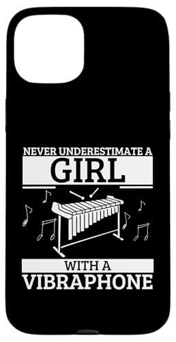 Vibraphonist Unterschätze niemals ein Mädchen mit einem Vibraphon Hülle für iPhone 15 Plus von Vibraphone Gifts for Vibraphonist And Funny Vibist