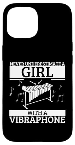 Vibraphonist Unterschätze niemals ein Mädchen mit einem Vibraphon Hülle für iPhone 15 von Vibraphone Gifts for Vibraphonist And Funny Vibist