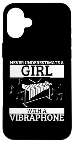 Vibraphonist Unterschätze niemals ein Mädchen mit einem Vibraphon Hülle für iPhone 16 Plus von Vibraphone Gifts for Vibraphonist And Funny Vibist