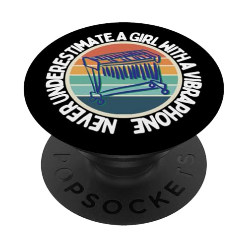 Vibraphonist Unterschätze niemals ein Mädchen mit einem Vibraphon PopSockets Klebender PopGrip Vibraphonist Unterschätze niemals ein Mädchen mit einem Vibraphon PopSockets Klebender PopGrip von Vibraphone Gifts for Vibraphonist And Funny Vibist