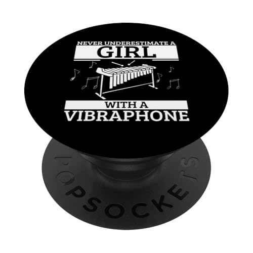 Vibraphonist Unterschätze niemals ein Mädchen mit einem Vibraphon PopSockets Klebender PopGrip Vibraphonist Unterschätze niemals ein Mädchen mit einem Vibraphon PopSockets Klebender PopGrip von Vibraphone Gifts for Vibraphonist And Funny Vibist