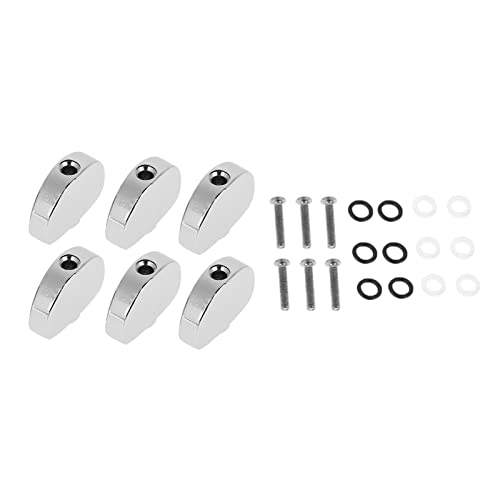 Vibrivio 6 Stück Legierung Tuner Mechanik Kopf Halbrunde Tasten Ersatz für E-Gitarre und Bass, Stimmgerät und Mechanikkopf Accories von Vibrivio