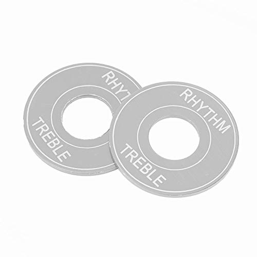 Vibrivio Aluminium-Kippschalterplatte Rhythmus Treble Washer Ring für LP EPI E-Gitarre, schwarz, Kippschaltring, Gitarrenschalterplatte, kompatibel mit E-Gitarren Vibrivio Aluminium-Kippschalterplatte Rhythmus Treble Washer Ring für LP EPI E-Gitarre, schwarz, Kippschaltring, Gitarrenschalterplatte, kompatibel mit E-Gitarren von Vibrivio