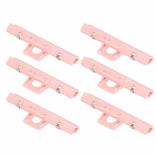 Vibrivio Notenseitenhalter, weiche Farbe, Notenblätter, Notizklemmen, Buchklammer für Notenbücher, Rechnungen, Dokumente, Rosa, 6 Stück von Vibrivio
