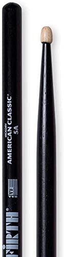 Vic Firth 5A American Hickory Wood Tip Drumstick Black Finish von Vic Firth