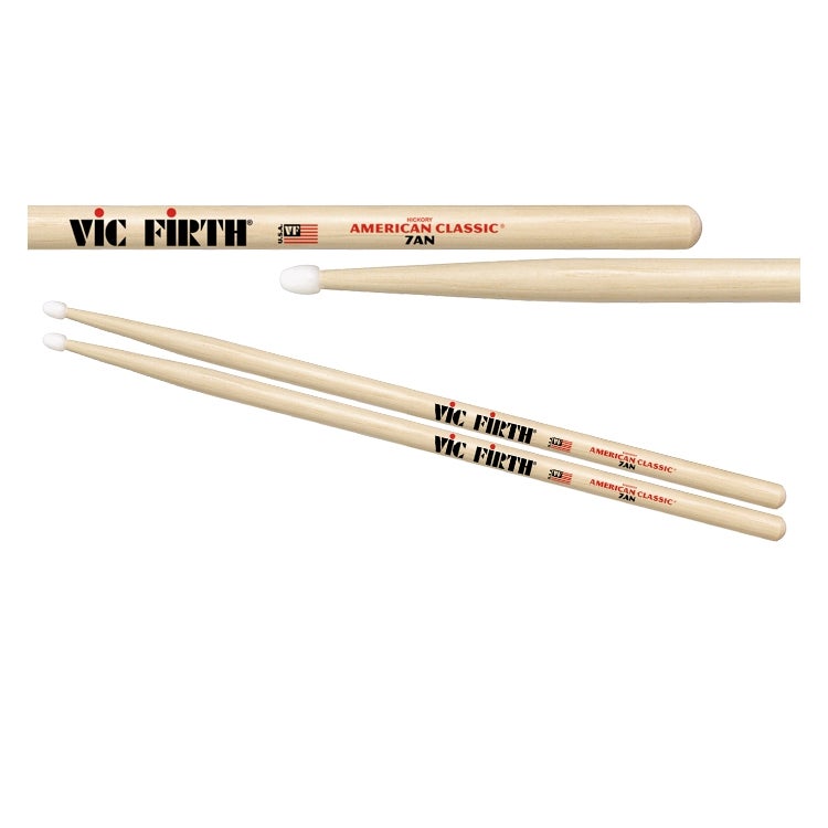 Vic Firth 7AN Drumsticks, Hickory 7A mit Nylon Tip (12 Paar) von Vic Firth