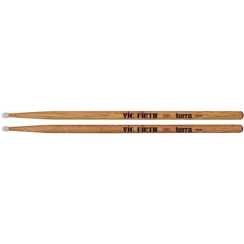 Vic Firth - American Classic® Terra Serie Trommelstöcke 5ATN - American Hickory - Nylonspitze - 4 Paar Packung von Vic Firth