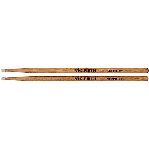 Vic Firth - American Classic® Terra Serie Trommelstöcke 5BTN - American Hickory - Nylonspitze - 4 Paar Packung von Vic Firth