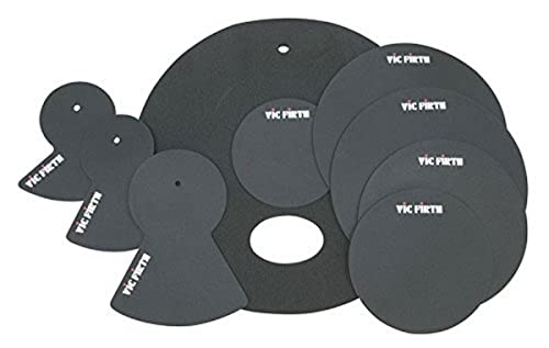 Vic Firth Rock Version Drum and Cymbal Mute Pad Set: 12”, 13”, 14”, 16", 22" Drum Pads Plus Hi-hat and 2 x Cymbal pads von Vic Firth