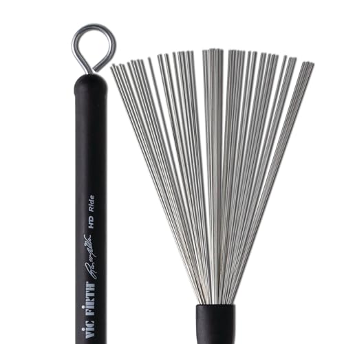 Vic Firth Signature Series Wire 'Sweep' Brush - Russ Miller - Retractable - Black Handle von Vic Firth