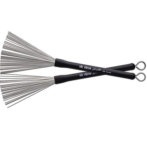 Vic Firth Signature Series Wire 'Sweep' Brush - Russ Miller - Retractable - Black Handle von Vic Firth
