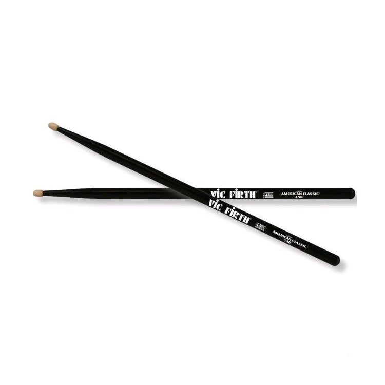 Vic Firth Vic Firth 5AB Hickory Drumsticks (schwarz) mit Holzkopf (12 Stk.) von Vic Firth