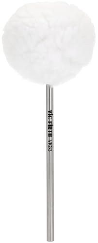 Vic Firth VicKick Bass Drum Beater - Medium Felt Core Covered with Fleece, Oval Head von Vic Firth