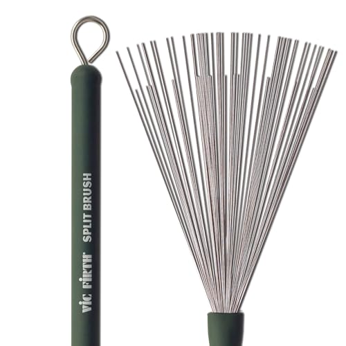Vic Firth Wire Split Brush - Retractable - Green Handle von Vic Firth