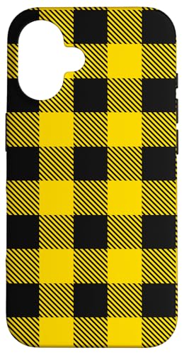Gelb Schwarz Vintage Karo Muster Vichy Hülle für iPhone 16 Gelb Schwarz Vintage Karo Muster Vichy Hülle für iPhone 16 von Vichy Check Pattern Style Art