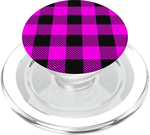 Lila Schwarz Vintage Karo Muster Vichy PopSockets PopGrip für MagSafe Lila Schwarz Vintage Karo Muster Vichy PopSockets PopGrip für MagSafe von Vichy Check Pattern Style Art