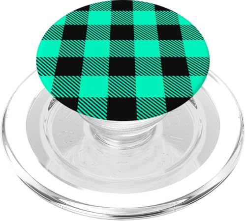 Türkis Schwarz Vintage Karo Muster Vichy PopSockets PopGrip für MagSafe Türkis Schwarz Vintage Karo Muster Vichy PopSockets PopGrip für MagSafe von Vichy Check Pattern Style Art