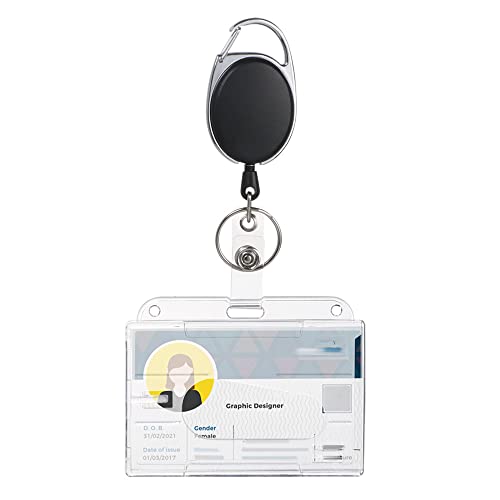 Schlüsselanhänger Set, Vicloon Schlüsselring Retractable Badge Reel mit Belt Clip mit ID Card Holder Abzeichen Buddy Kit für Schlüsselanhänger und ID Card (1 PCS) von Vicloon