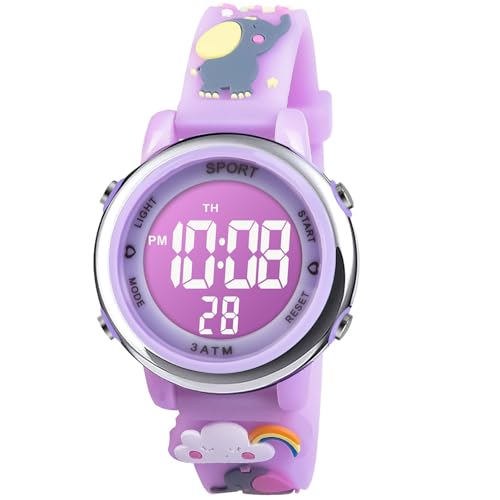 Vicloon Digital Uhren für Kinder, Wasserdicht Kinderuhr Digital, Kinder Silikon Armbanduhr Sports Outdoor Digitaluhr Kinder mit Wecker Datum Stoppuhr Led Lichter Kinder Uhr für Jungen und Mädchen von Vicloon