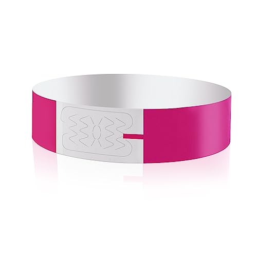 Vicloon Event Armbänder, 100 Stück Festival Armbänder, Papierarmbänder Wasserdicht Armbänder 19 x 255mm Eintrittsbänder zur Kontrolle und Sicherheit bei Veranstaltungen und Events, für Partys(Rosa) von Vicloon