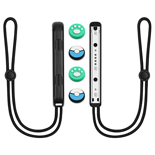 Vicloon Gamepad Handschlaufe, 1 Paar Handschlaufe für Switch Gamepad mit 2 Joystick-Kappen, Gamepad Handschlaufe für Switch Joycon, Ersatz Handschlaufe für Joy Con Controller(Weiss) von Vicloon