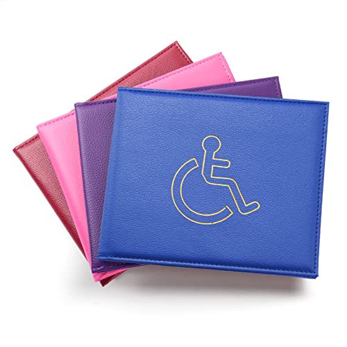 Vicloon PU Leder Schwerbehindertenausweis Hülle, Behindertenausweises Ausweisinhaber, Disabled Badge Holder Wallet, Ausweishüllenhalter(Navy Blau) von Vicloon
