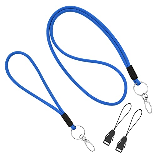 Vicloon Schlüsselband Key Chain, 2 Stücke Schlüsselband Set, Schlüsselband Kurz und Schlüsselband Lang,Schlüsselband lang als Schlüsselanhänger und Sicherheitsverschluss für Ausweis,Handy(Navy Blau) von Vicloon