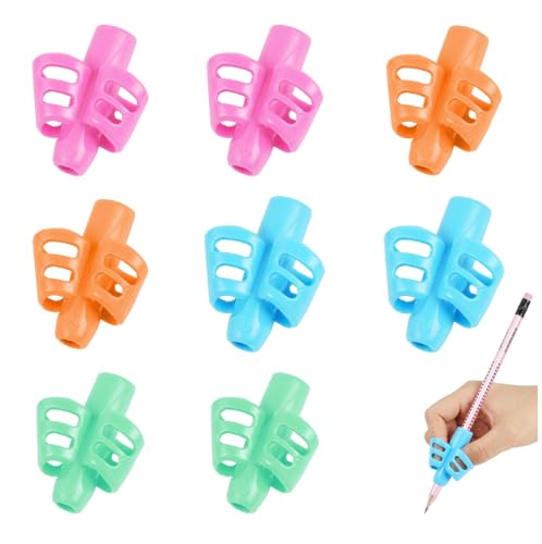 Vicloon Schreibhilfe, 8pcs Bleistiftgriffe, pencil grips for kids Griffset Schreiben Haltungskorrektur Werkzeug für Bleistifte Bleistift Griffe für Kinder Stifthaltung Hilfe Schreibhilfe Grip Haltung von Vicloon