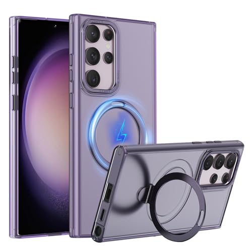 Magic Stand für Samsung Galaxy S22 Ultra Hülle [Kompatibel mit MagSafe] [Unsichtbarer Magnetisch Ständer] [Anti-Fingerabdruck] von Vicoogo