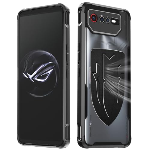 Vicoogo Hülle für ASUS ROG Phone 6 Hülle / 6 Pro Hülle [Silikon] [Graphen-Wärmeableitung] Stoßfester Schutzhülle (Schwarz - Schwarz) von Vicoogo