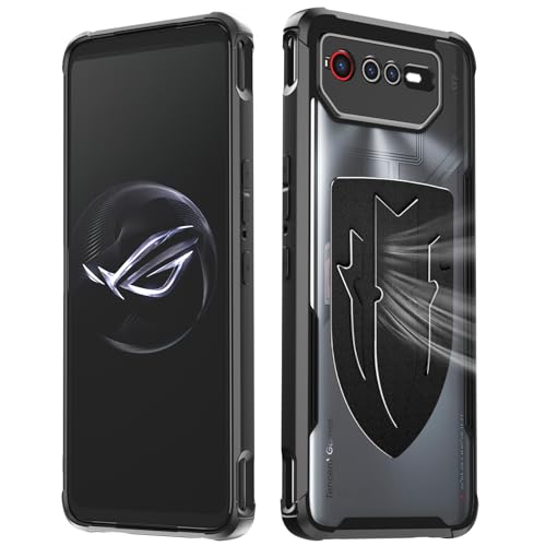Vicoogo Hülle für ASUS ROG Phone 7 Hülle / 7 Pro Hülle [Silikon] [Graphen-Wärmeableitung] Stoßfester Schutzhülle (Schwarz - Schwarz) von Vicoogo