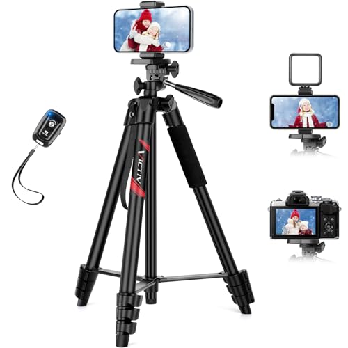 Victiv 162cm Upgrade Handy Stativ - Erweiterbarer Aluminium Stativ Mit Fernauslöser Für iPhone/Samsung/Huawei, Smartphone & Leichte Kamera - Handyhalter, 3-Wege-Kopf Für Fotografie Victiv 162cm Upgrade Handy Stativ - Erweiterbarer Aluminium Stativ Mit Fernauslöser Für iPhone/Samsung/Huawei, Smartphone & Leichte Kamera - Handyhalter, 3-Wege-Kopf Für Fotografie von Victiv