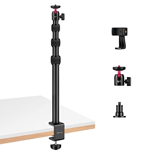 Victiv Kamera Tischstativ für DSLR Canon, 37cm-105cm Multifunktional Lichtstativ Klemmstativ Mit 1/4" Kugelkopf Lampenkopf, Handy Tisch Stativ mit Handyhalterung for Smartphone, Table Tripod Victiv Kamera Tischstativ für DSLR Canon, 37cm-105cm Multifunktional Lichtstativ Klemmstativ Mit 1/4" Kugelkopf Lampenkopf, Handy Tisch Stativ mit Handyhalterung for Smartphone, Table Tripod von Victiv