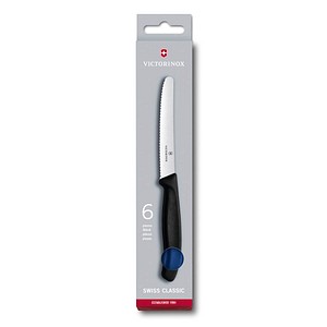 6 VICTORINOX Gemüsemesser Swiss Classic silber glänzend, poliert von Victorinox