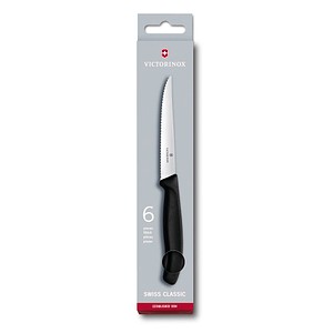 6 VICTORINOX Steakmesser Swiss Classic silber, schwarz von Victorinox