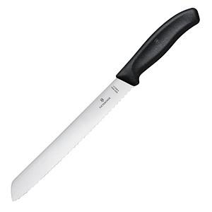 VICTORINOX Brotmesser silber glänzend, poliert, Klinge: 21,0 cm von Victorinox