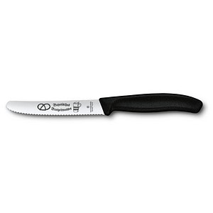 VICTORINOX Gemüsemesser Swiss Classic Bayerische Brotzeit silber, schwarz glatt, Klinge: 11,0 cm VICTORINOX Gemüsemesser Swiss Classic Bayerische Brotzeit silber, schwarz glatt, Klinge: 11,0 cm von Victorinox