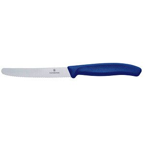 VICTORINOX Gemüsemesser Swiss Classic silber, blau glatt, Klinge: 11,0 cm von Victorinox