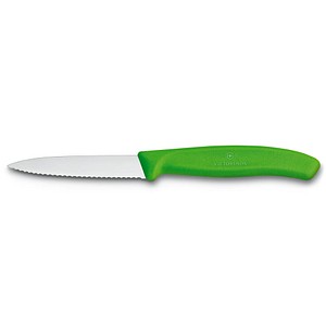 VICTORINOX Gemüsemesser Swiss Classic silber, grün glänzend, Klinge: 8,0 cm von Victorinox